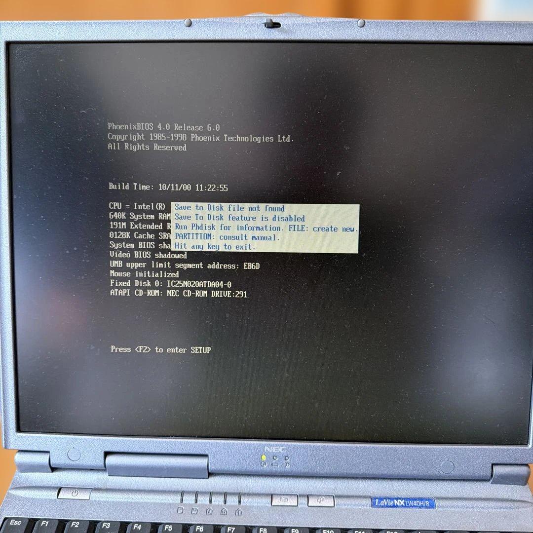 ジャンク 希少！ NEC LAVIE Windows2000 ノートPC 2台