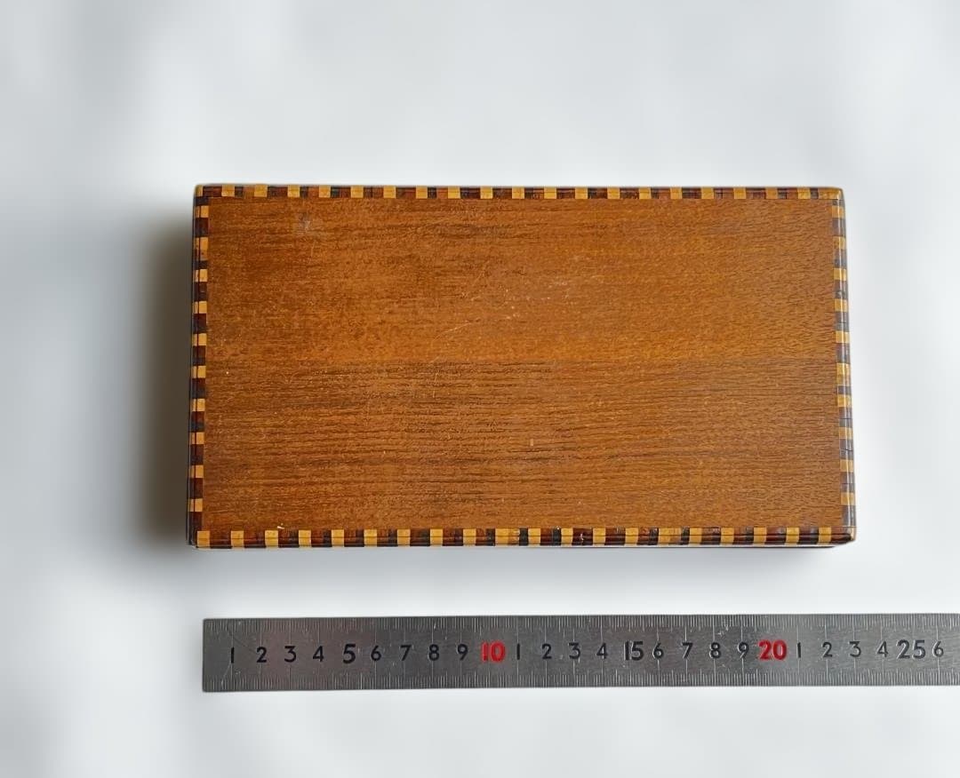 値下げ！　高級コレクションボックス チーク製　ビンテージ工芸品