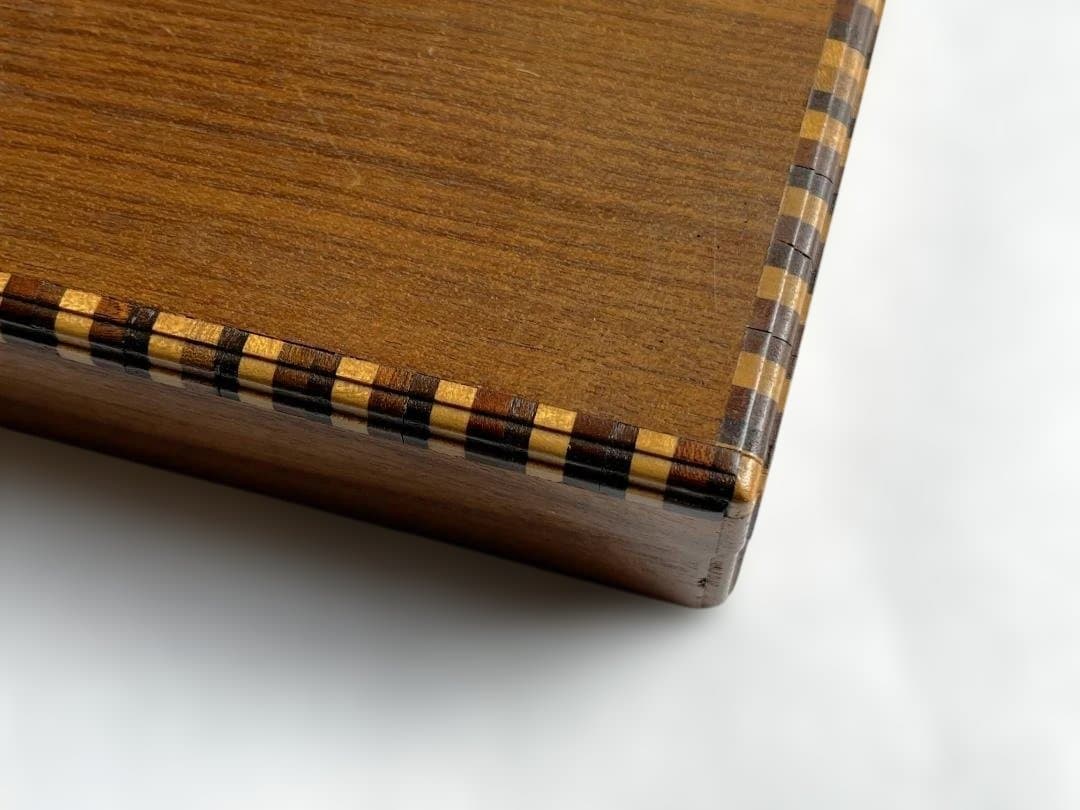 値下げ！　高級コレクションボックス チーク製　ビンテージ工芸品