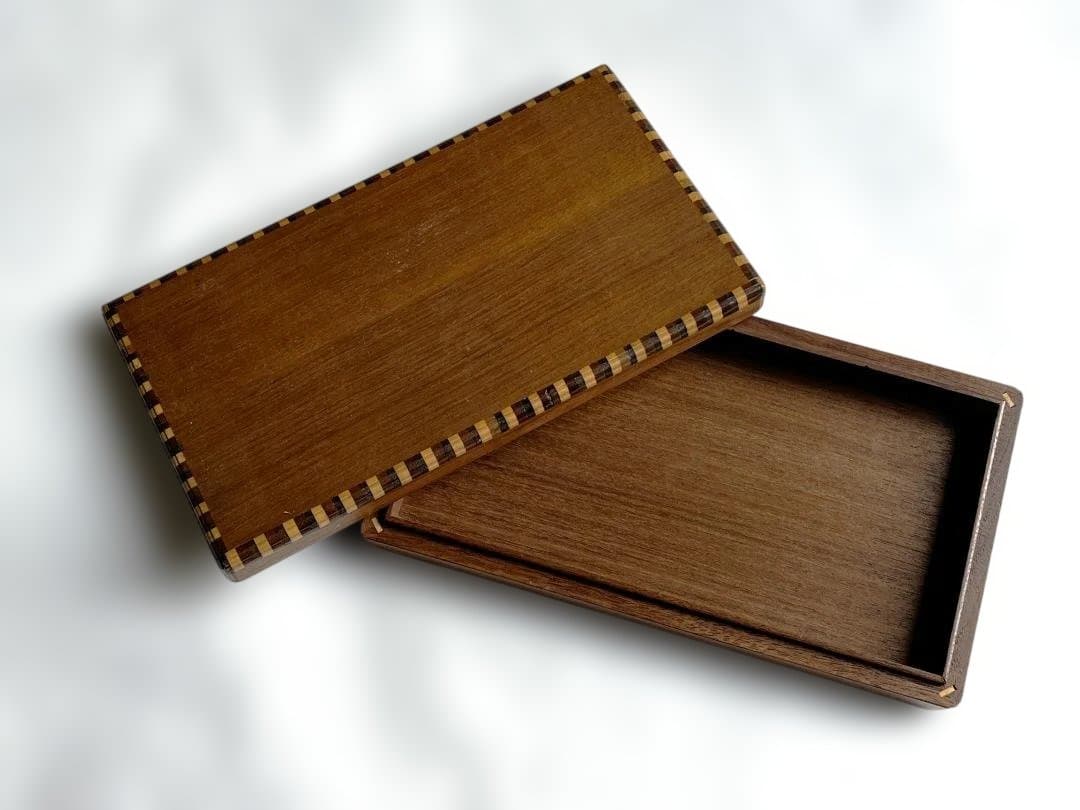 値下げ！　高級コレクションボックス チーク製　ビンテージ工芸品