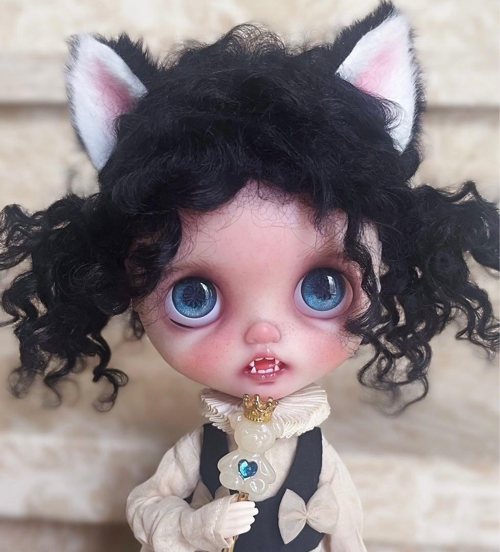 カスタムブライス 人形 カスタムドール 海外作家様 黒猫ちゃん フルセット