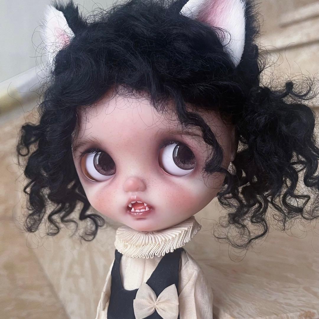 カスタムブライス 人形 カスタムドール 海外作家様 黒猫ちゃん フルセット