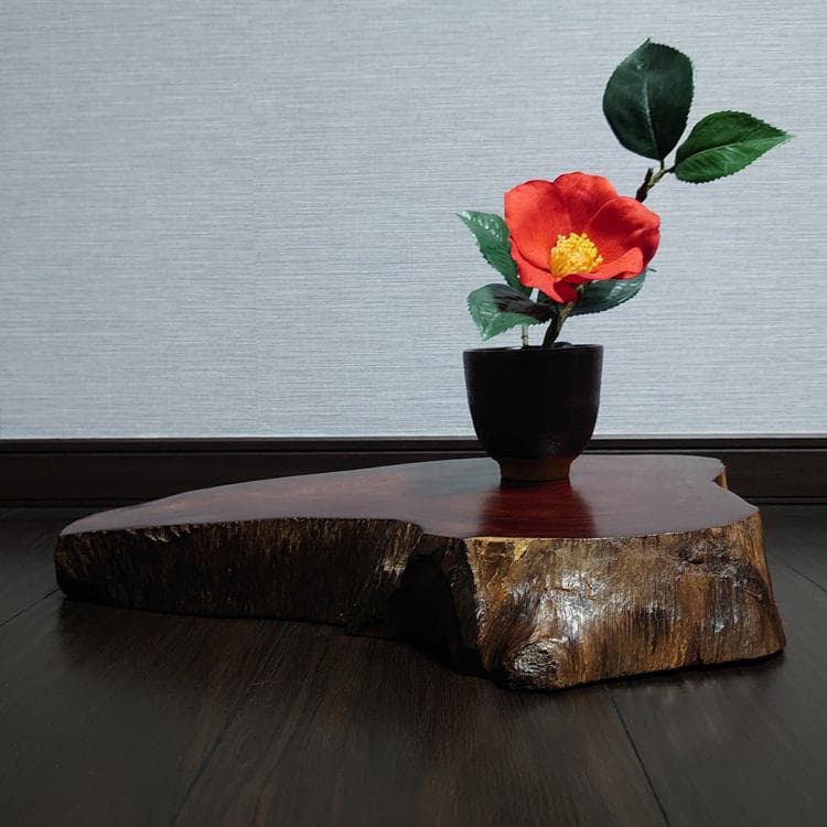 天然木 花台 美品　43㎝×27㎝ 板厚6.5㎝