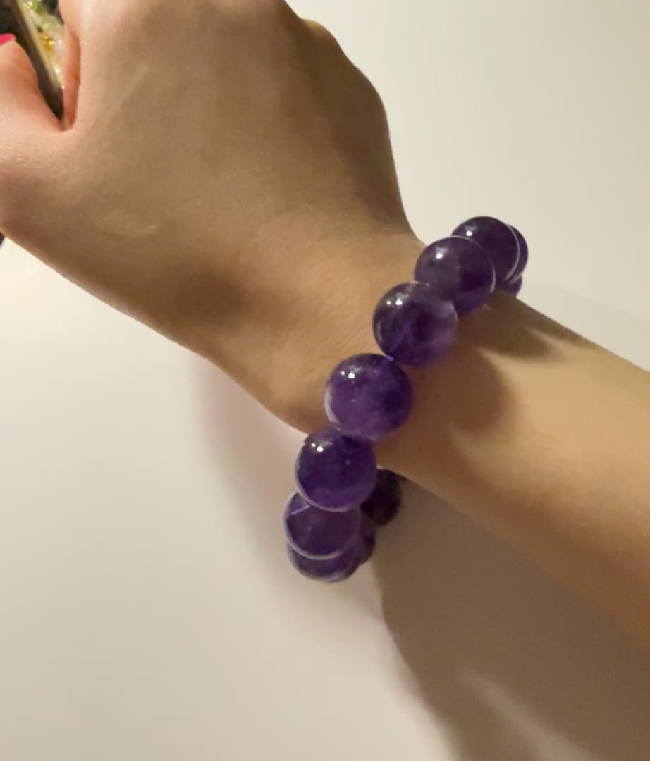 天然濃厚アメジストブレスレット13mm