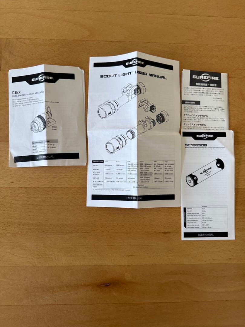 実物　SUREFIRE M600DF-TN テールスイッチDS00 充電池付き