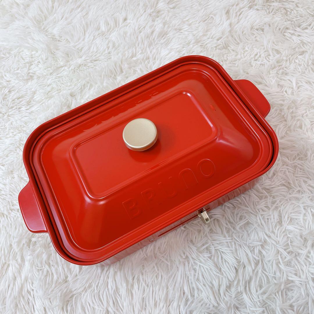 極美品✨ BRUNO コンパクトホットプレート セラミックコート鍋付き