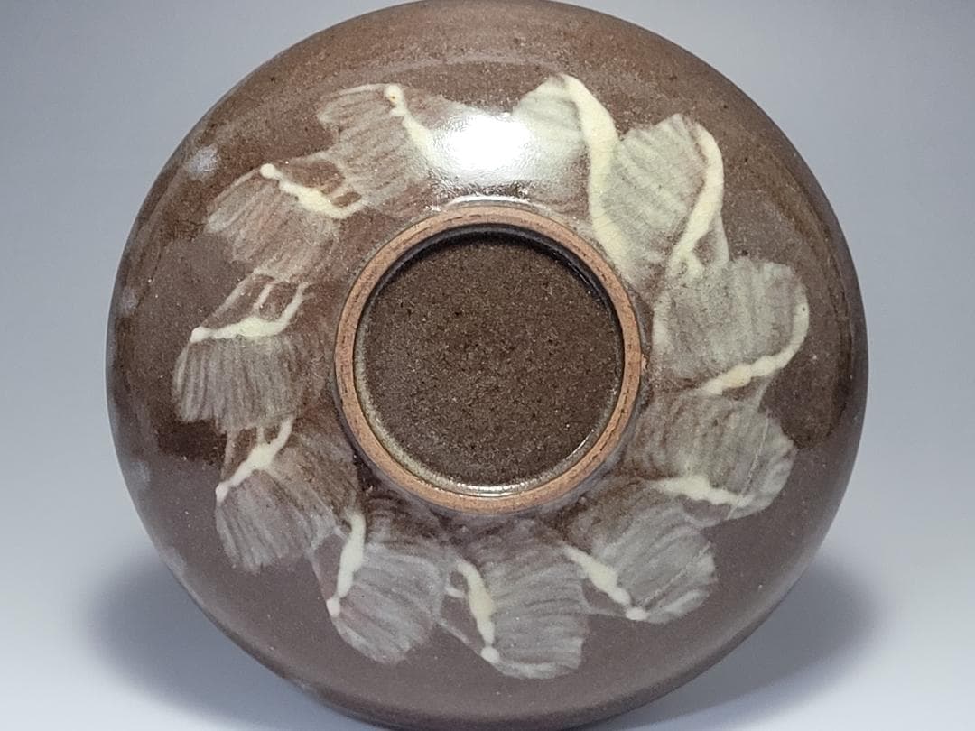 刷毛目 花紋 皿 5客 幅約15.8cm