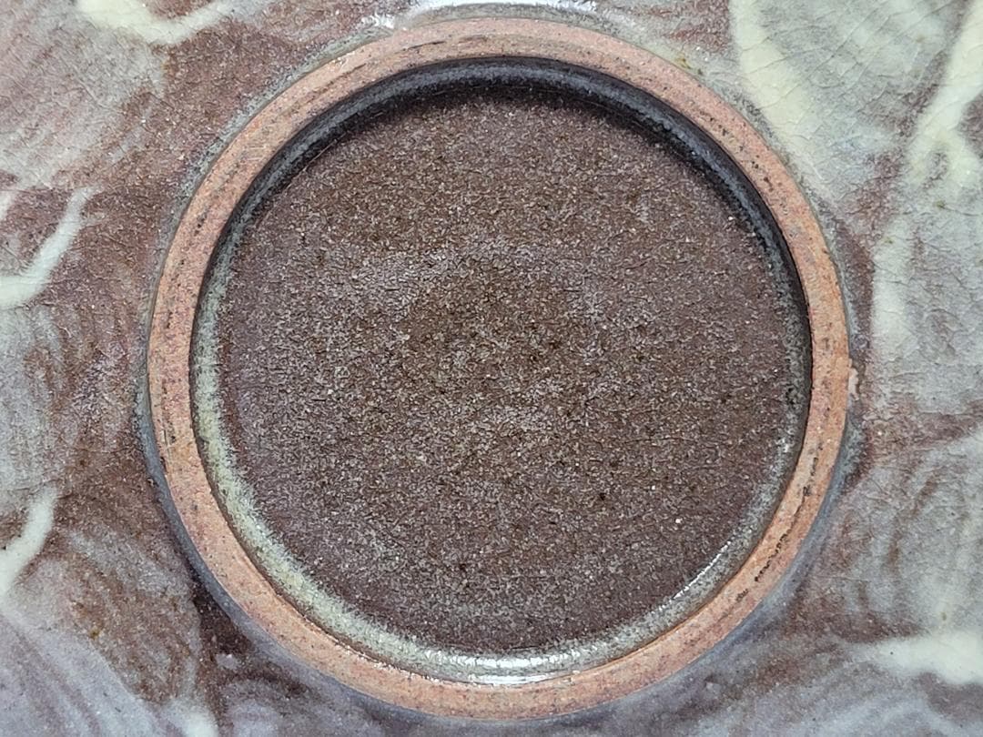 刷毛目 花紋 皿 5客 幅約15.8cm