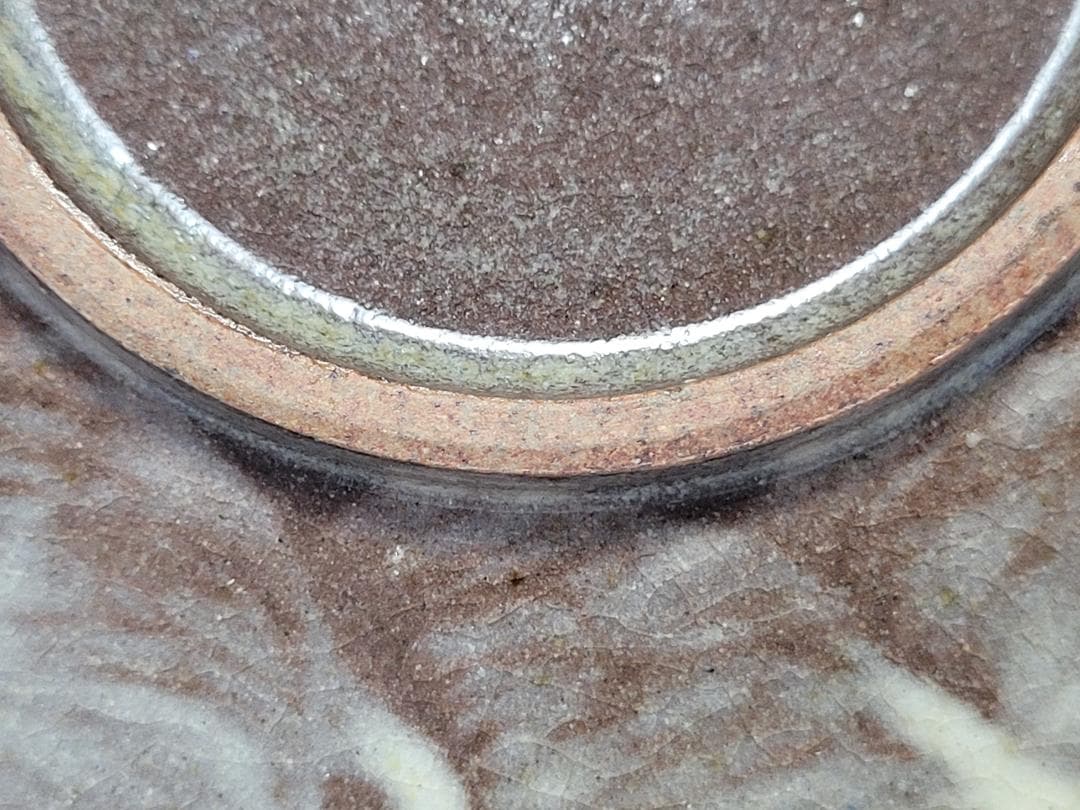 刷毛目 花紋 皿 5客 幅約15.8cm