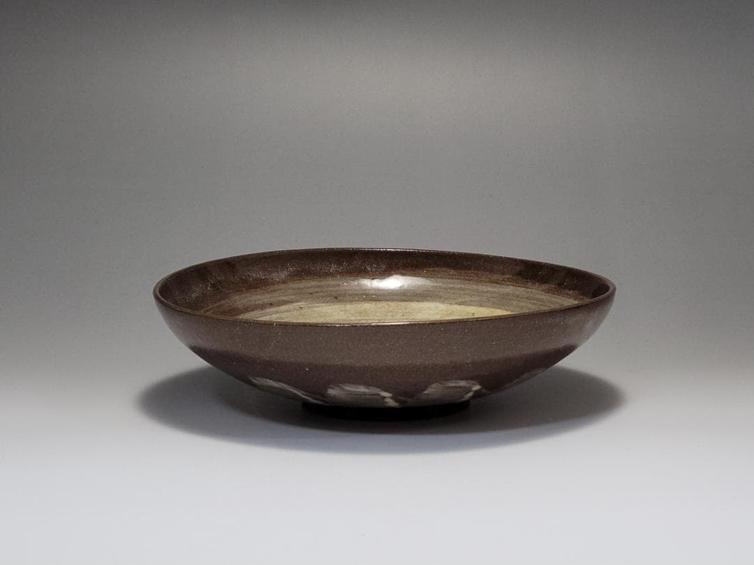 刷毛目 花紋 皿 5客 幅約15.8cm