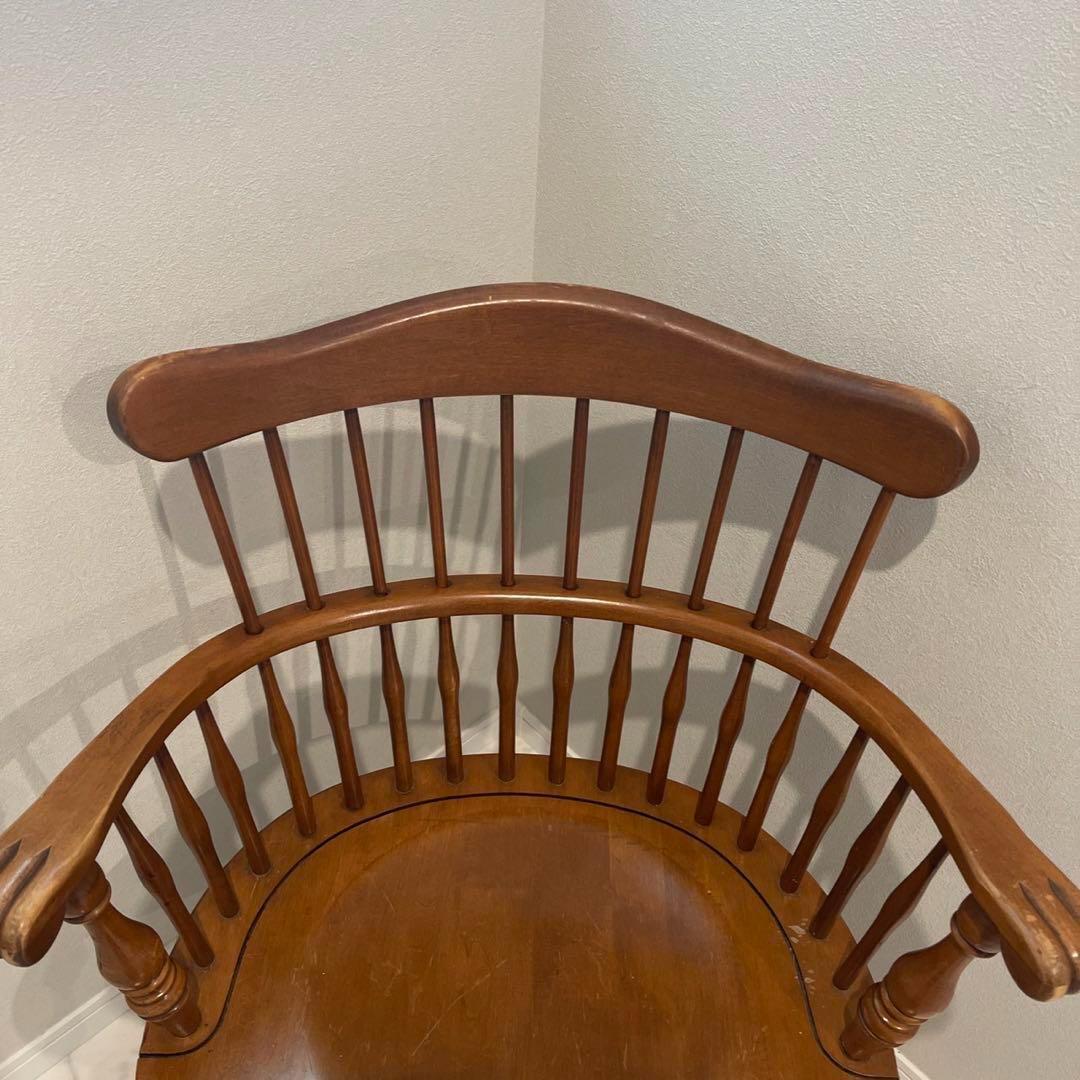 ❶イーサンアーレン　ウィンザーチェア　肘掛け　昭和レトロ