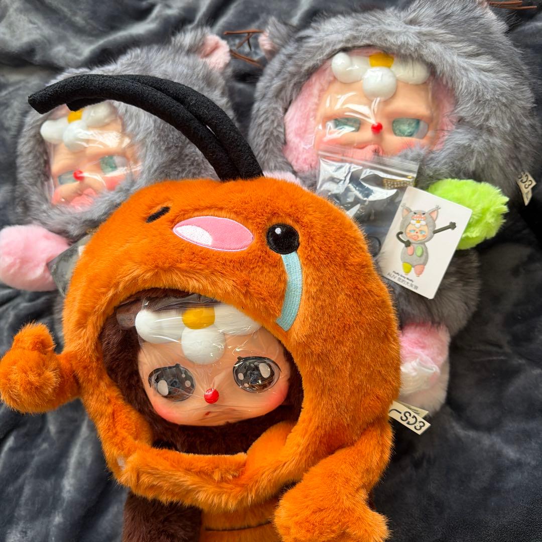 SD3 600% V3 シリーズ ぬいぐるみ　オオカミちゃん　ゴキブリ 3セット