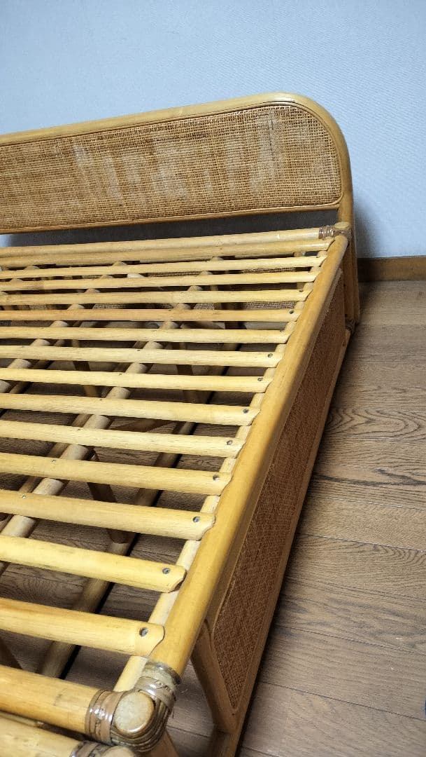 MAXさま専用 藤(ラタン)のベッド 直接引き渡し限定　2台セット