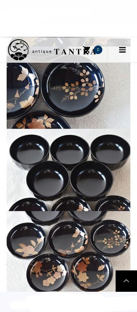 輪島塗　四季の花　蒔絵　亀甲型　煮物椀(吸物椀・雑煮椀)　5客
