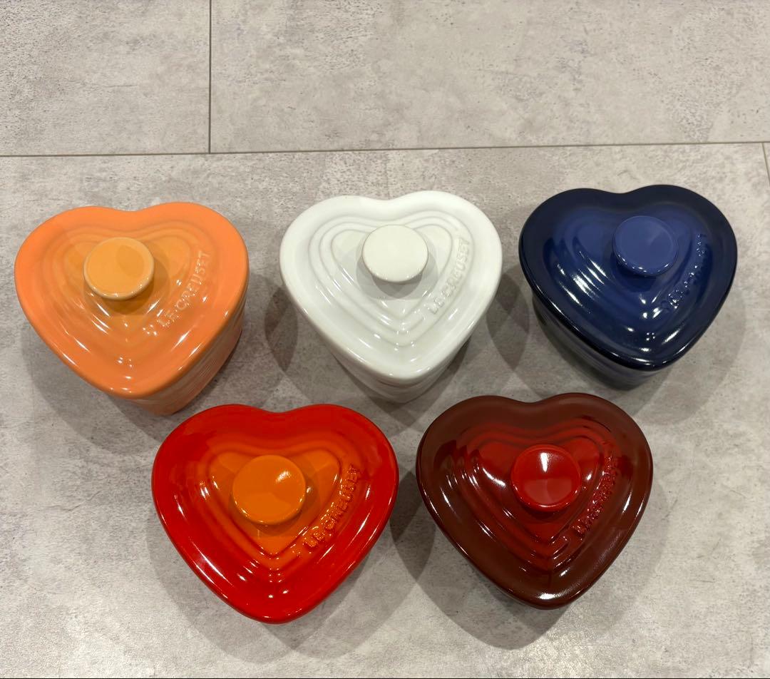 【LE CREUSET】 ハート型 ラムカンダムール　5個セット　レアカラーあり