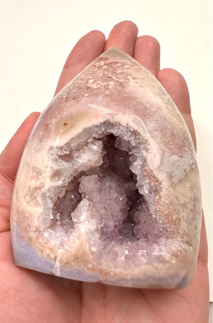 ピンクアメジスト　アメジスト　ブルーアゲート　ドゥルージー入　フリーフォーム