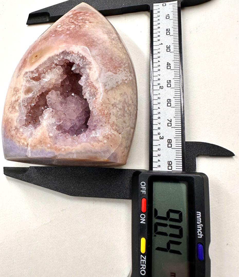 ピンクアメジスト　アメジスト　ブルーアゲート　ドゥルージー入　フリーフォーム