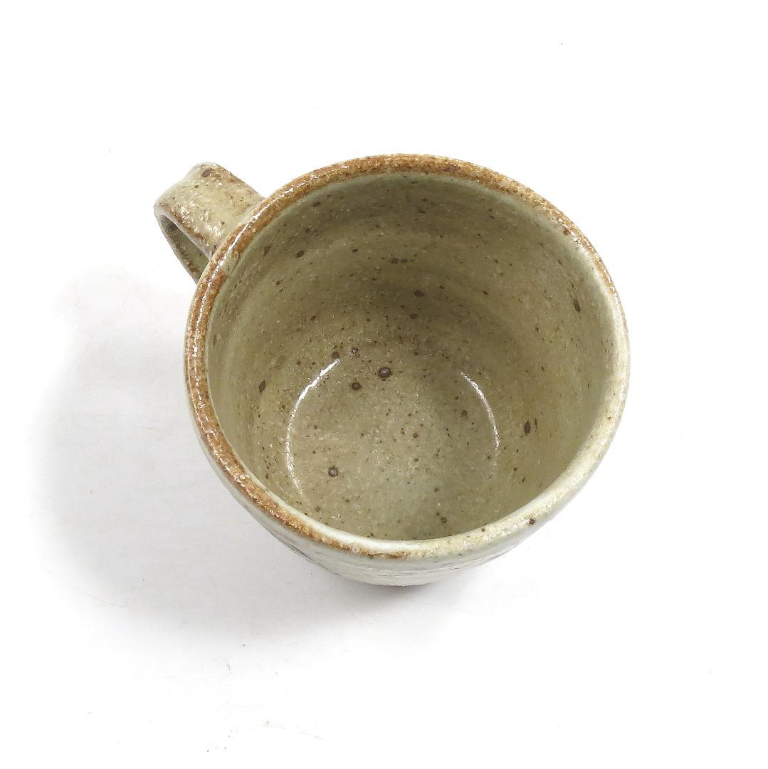 新品　食器　陶器　作家　楕円平鉢(大・小)とマグのペアセット(ひし・草花模様)