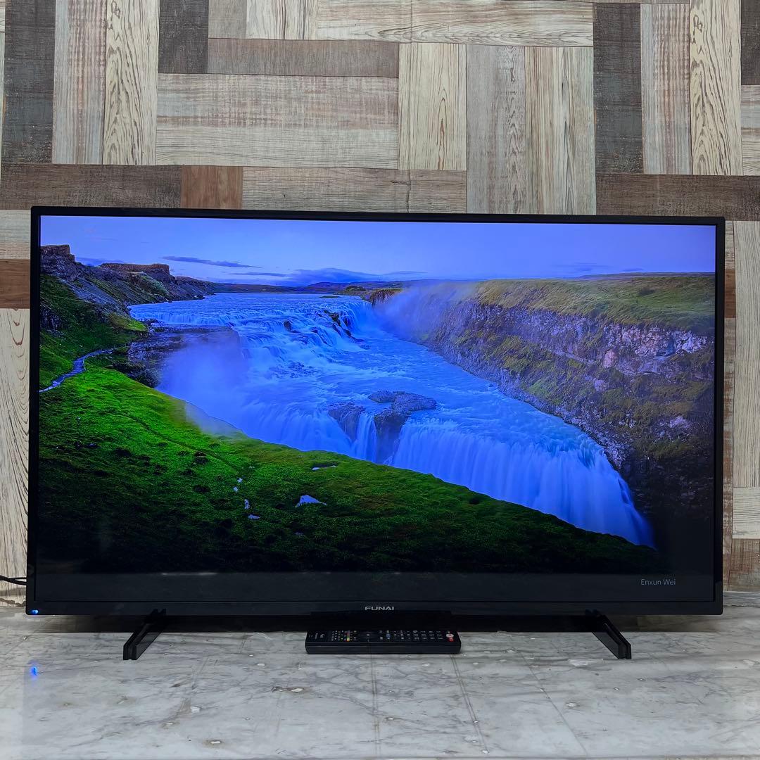 全国送料込❣️フナイ43V型4K チューナ内蔵外付けHDD裏番組録画対応