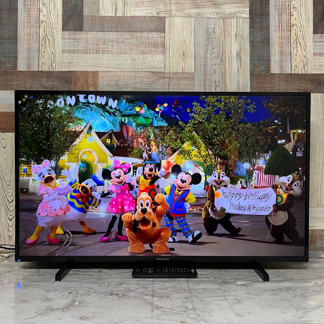 全国送料込❣️フナイ43V型4K チューナ内蔵外付けHDD裏番組録画対応