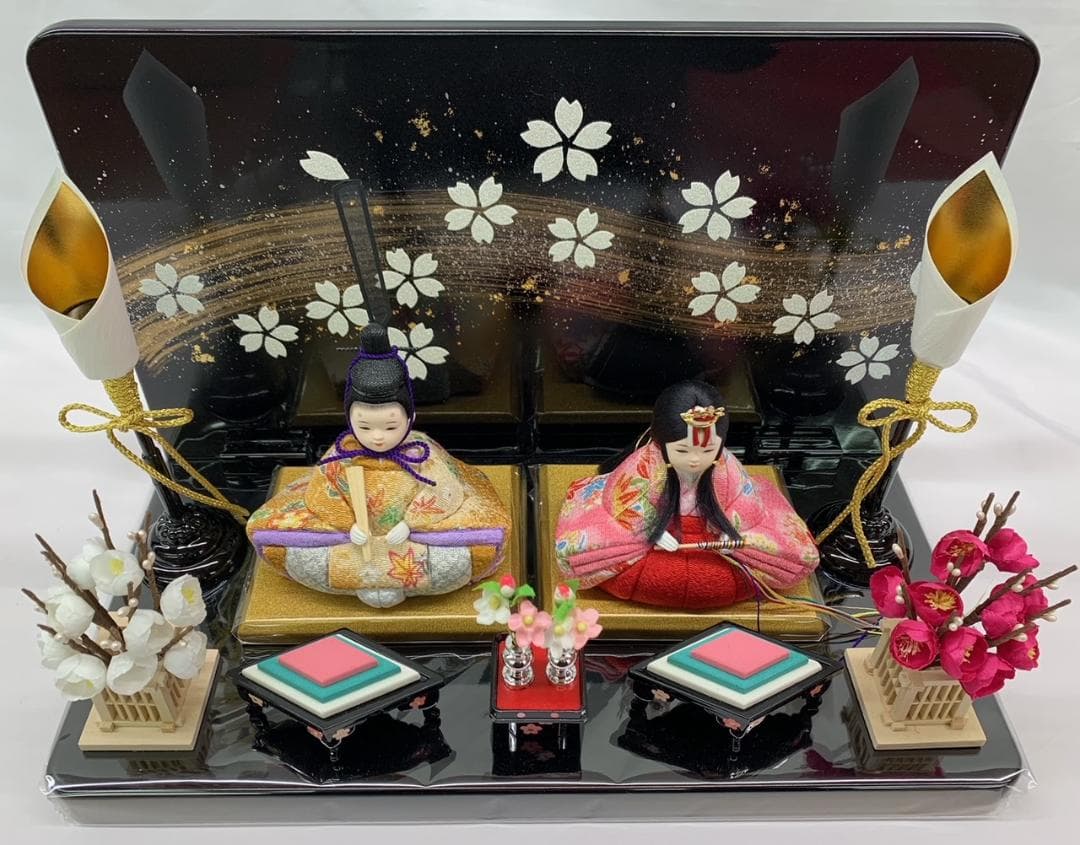 木目込み人形 親王飾り コンパクト 木目込 ひな人形 雛人形 初節句 プレゼント