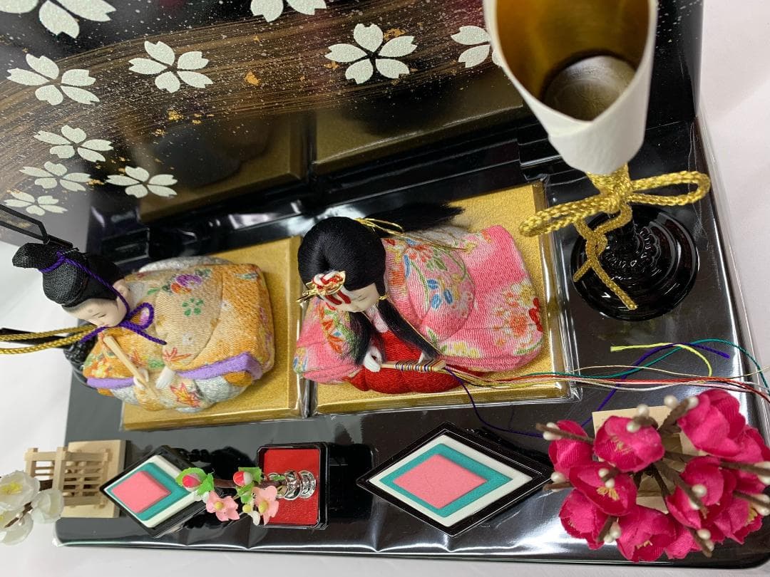 木目込み人形 親王飾り コンパクト 木目込 ひな人形 雛人形 初節句 プレゼント