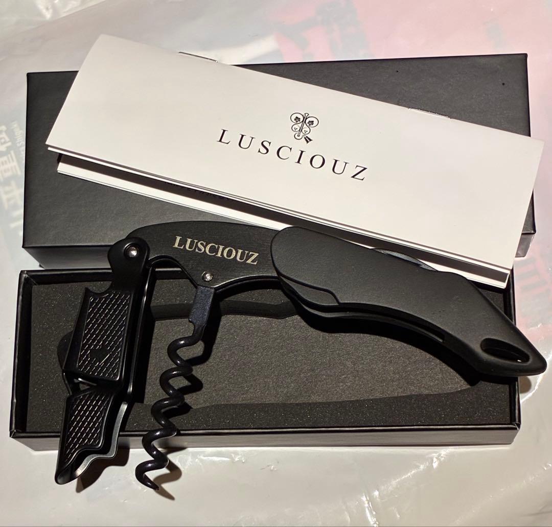 【新品】LUSCIOUZ ソムリエナイフ チタンブラック ワインオープナー