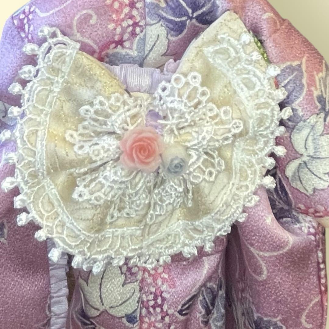 ブライス着物　葡萄柄のお振袖