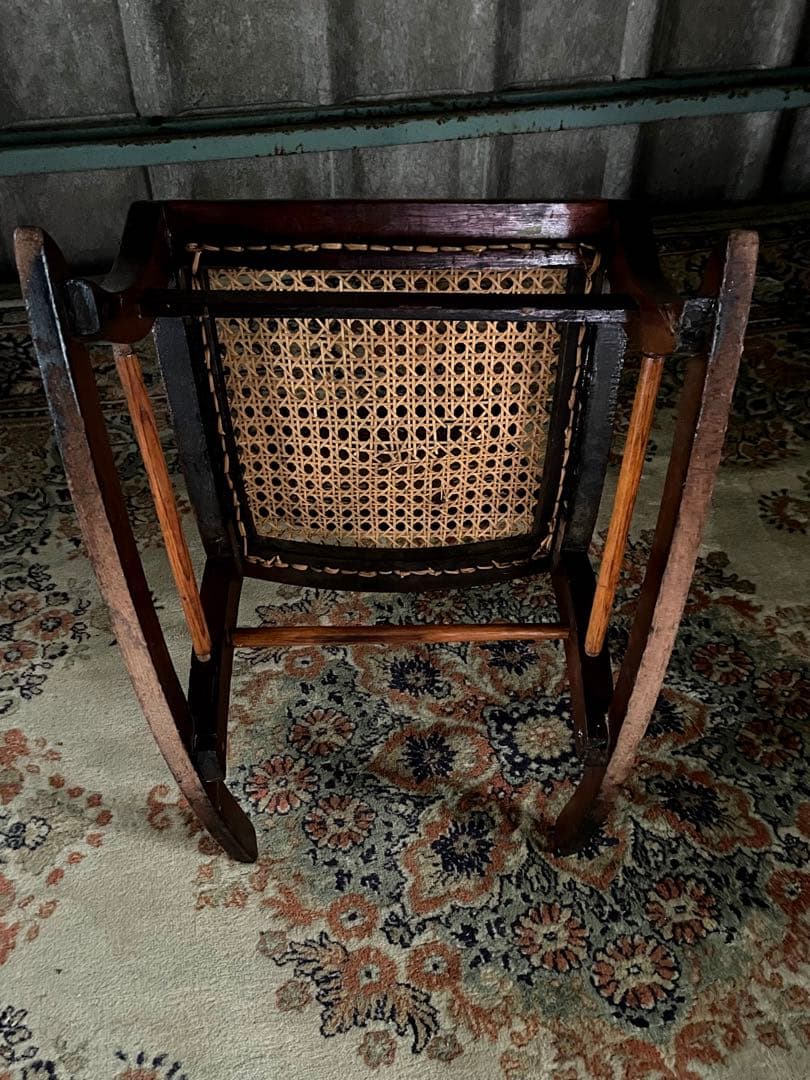 稀少/アンティーク/籐家具/籐/ラタン /ナチュラル/ロッキングチェア/椅子
