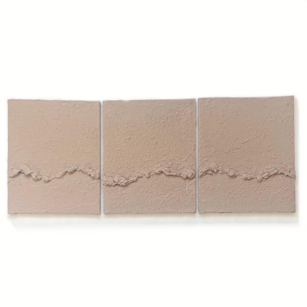 ブラウンベージュのテクスチャーアート｜抽象画 アートパネル ナチュラル 北欧