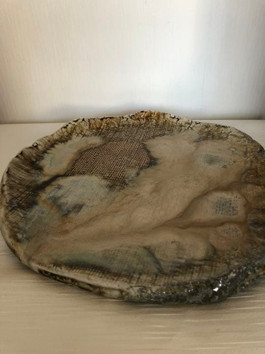 大皿　津軽烏城焼(津軽烏城焼)