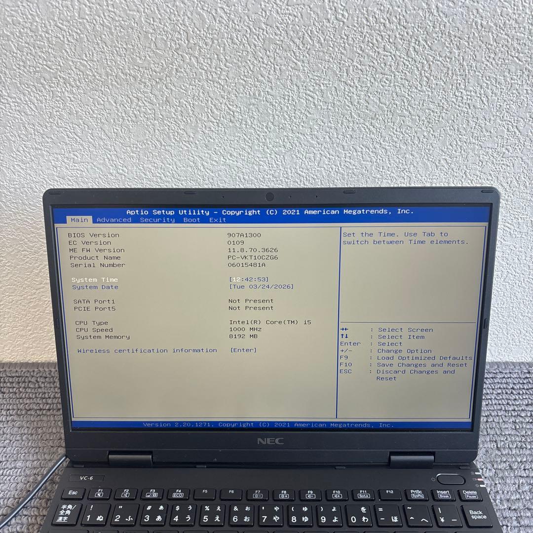 NEC versapro VC-6 i5第10世代　メモリ8GB #7200
