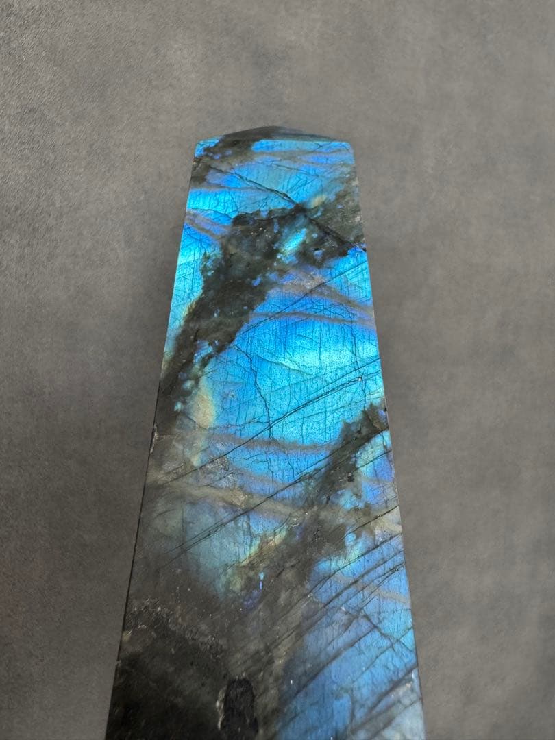 【高品質】マダガスカル産 ラブラドライト タワー ペア　ブルーシラーが完璧⭐︎