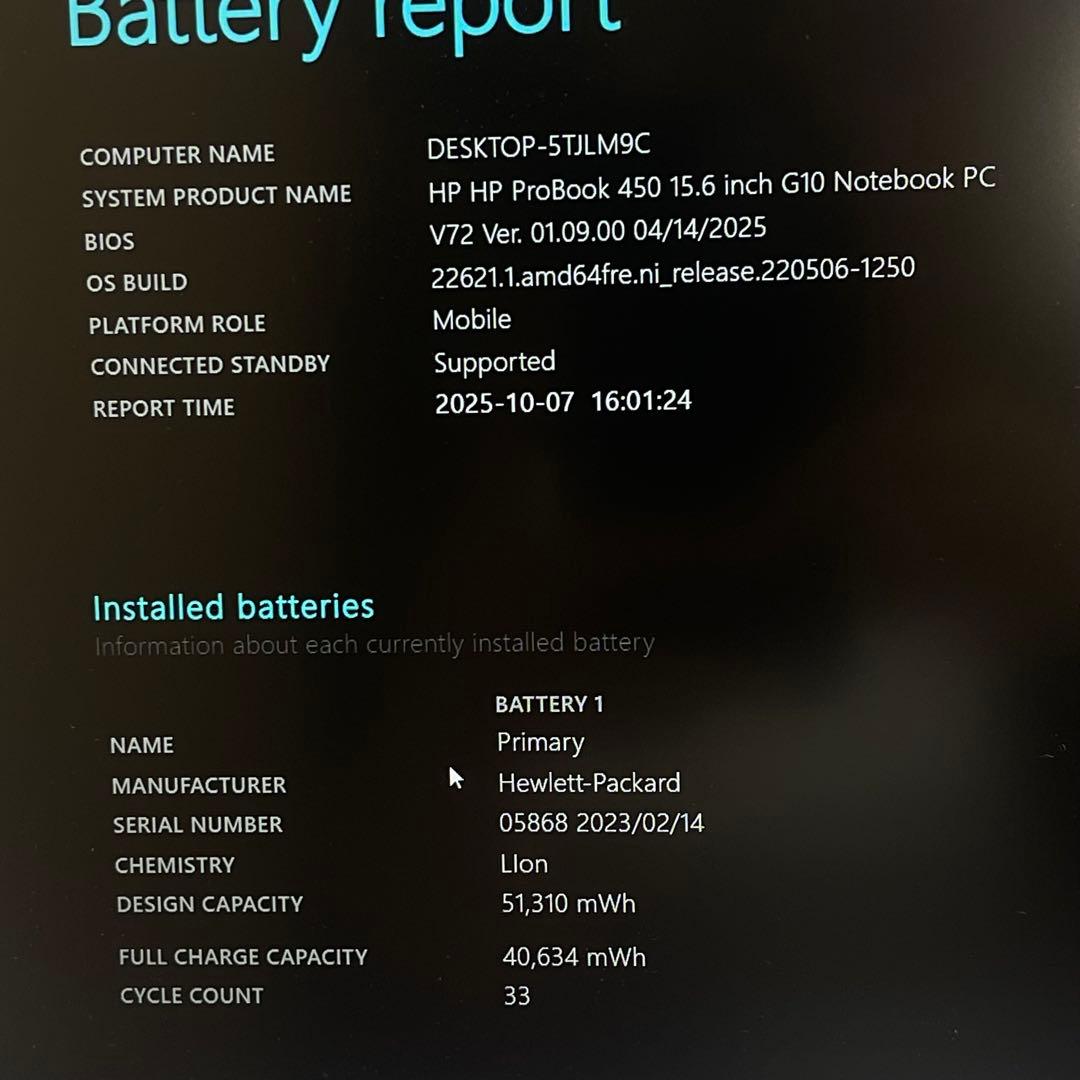 Windowsノート本体 #300 HP ProBook 450 G10 i5-1334U 16GB