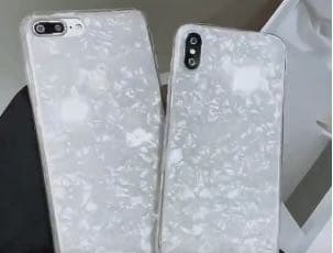 iPhone7 iPhone8 スマホケース キラキラ シンプル ホワイト 新品