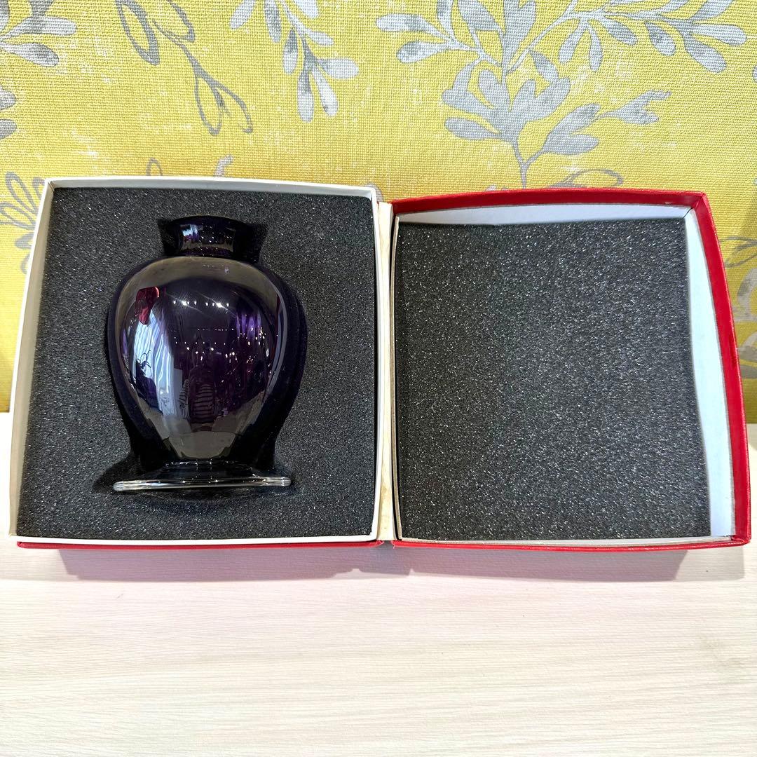 【難あり】Baccarat バカラ アクアレーユ 花瓶 クリスタル パープル