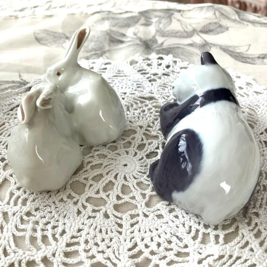 ❤️レア・美品❤️ロイヤコペンハーゲン・パンダとうさぎペア