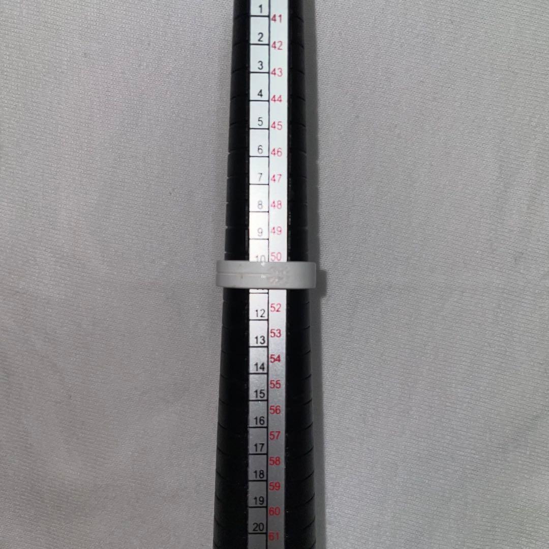 彼岸花の指輪　平細　白　シルバー