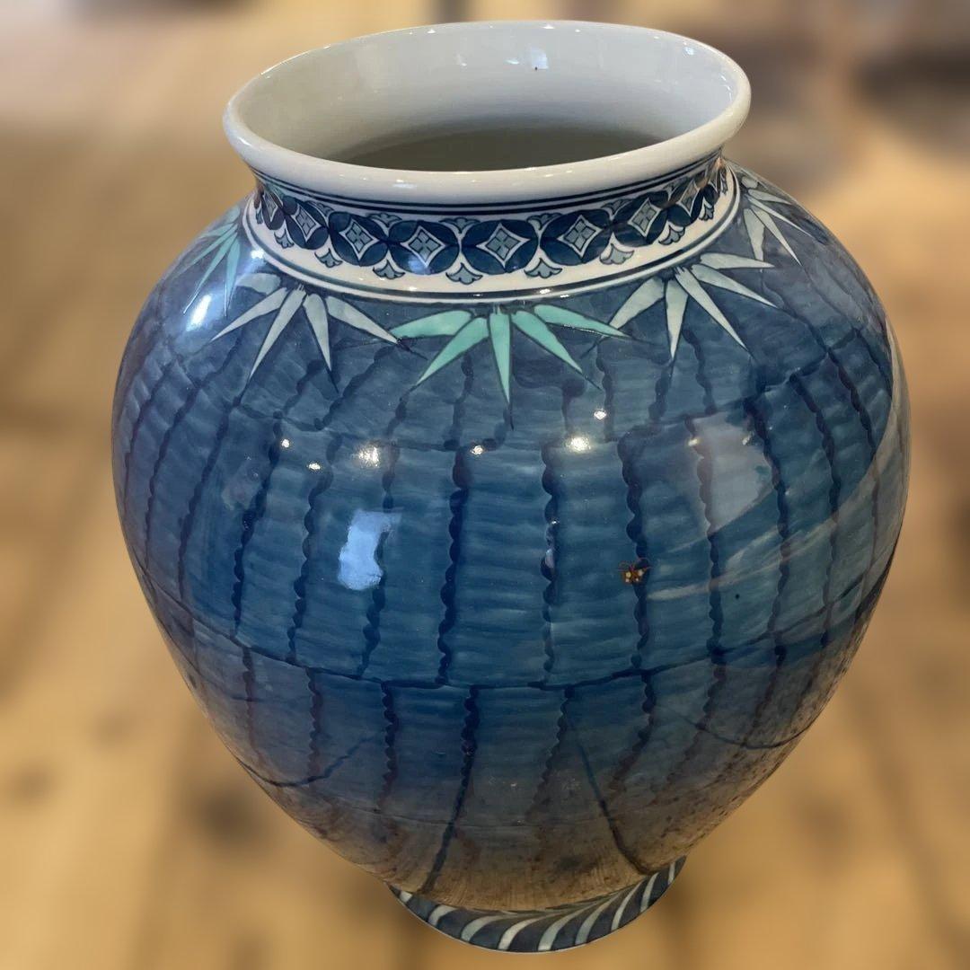 鍋島焼　深山作　置物　壺　花瓶　大型　陶器　工芸品　アンティーク　大きい