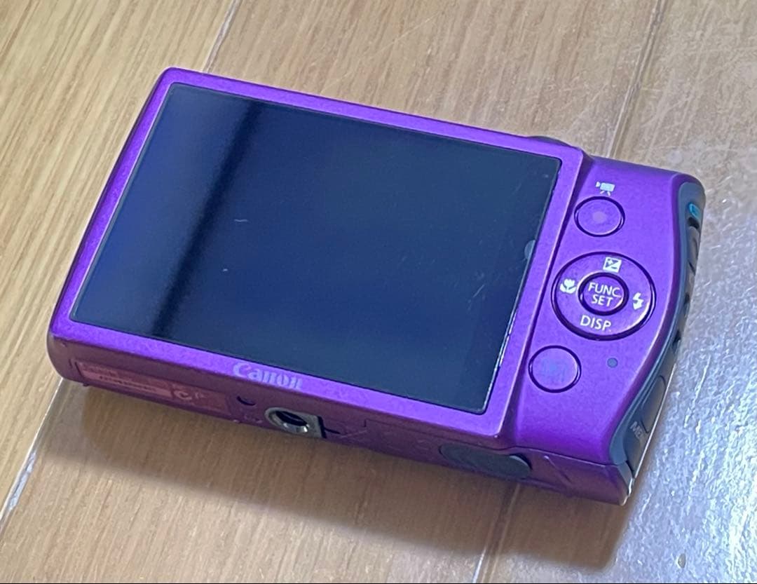 Canon IXY 600F パープル 本体と付属品★純正ケース長ストラップ付き