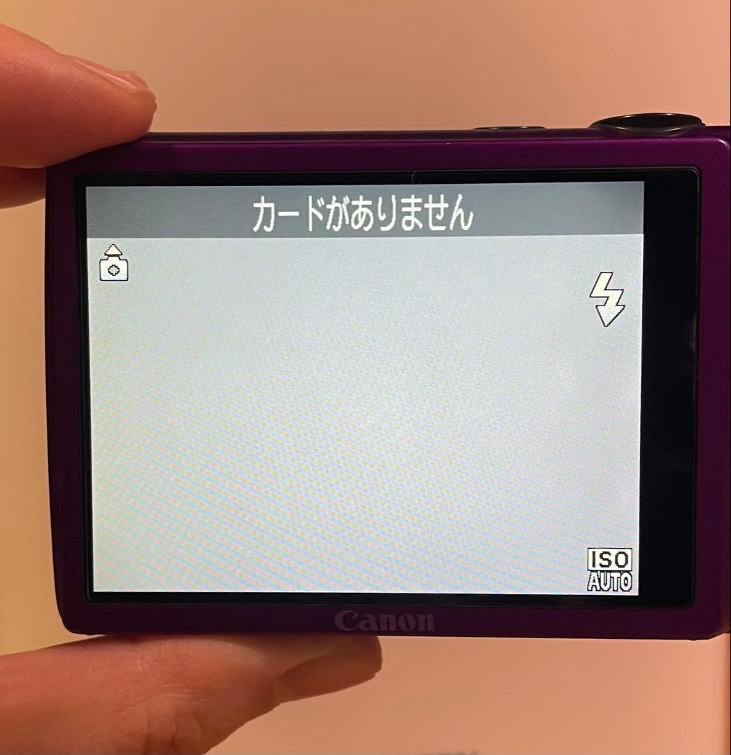 Canon IXY 600F パープル 本体と付属品★純正ケース長ストラップ付き