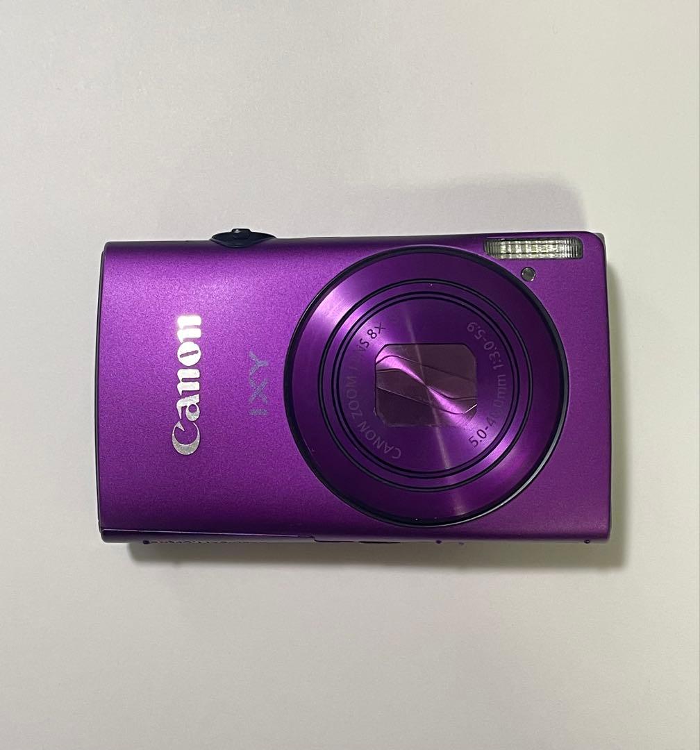 Canon IXY 600F パープル 本体と付属品★純正ケース長ストラップ付き