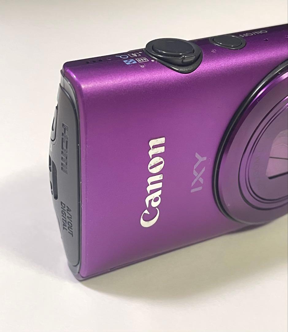 Canon IXY 600F パープル 本体と付属品★純正ケース長ストラップ付き