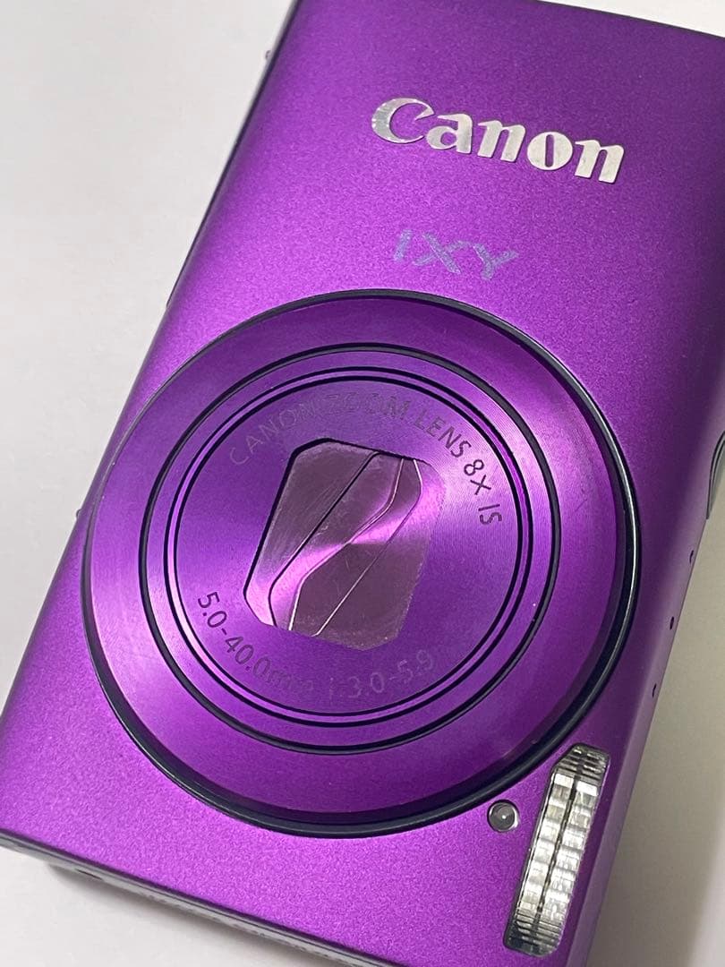 Canon IXY 600F パープル 本体と付属品★純正ケース長ストラップ付き
