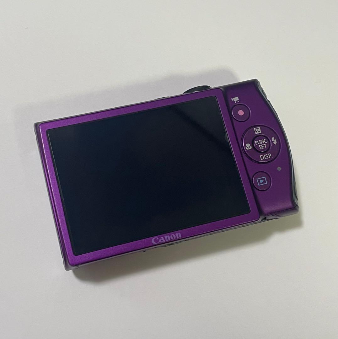 Canon IXY 600F パープル 本体と付属品★純正ケース長ストラップ付き