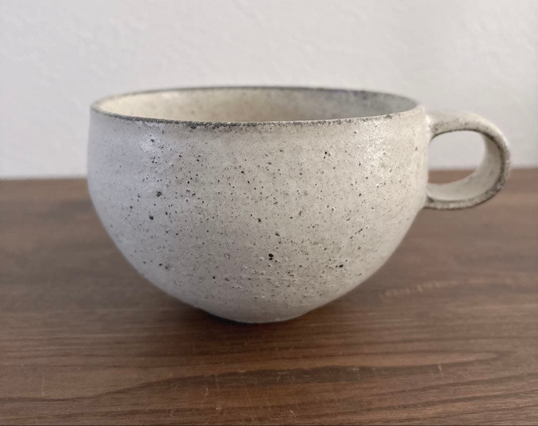 小谷田潤 スープマグカップ　白　2個セット　作家もの