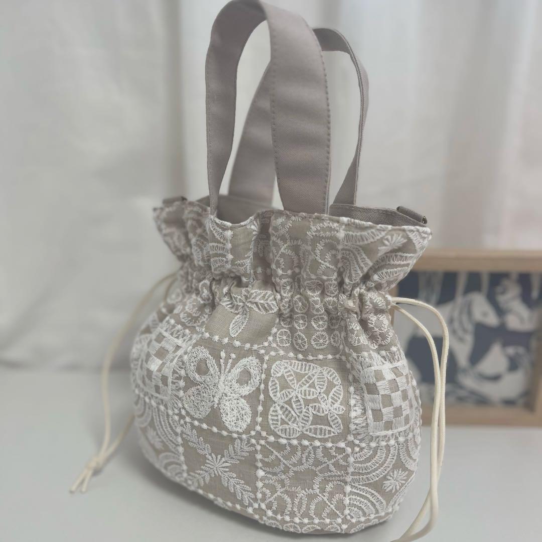 ミナペルホネン foresttile ミニ巾着バッグ