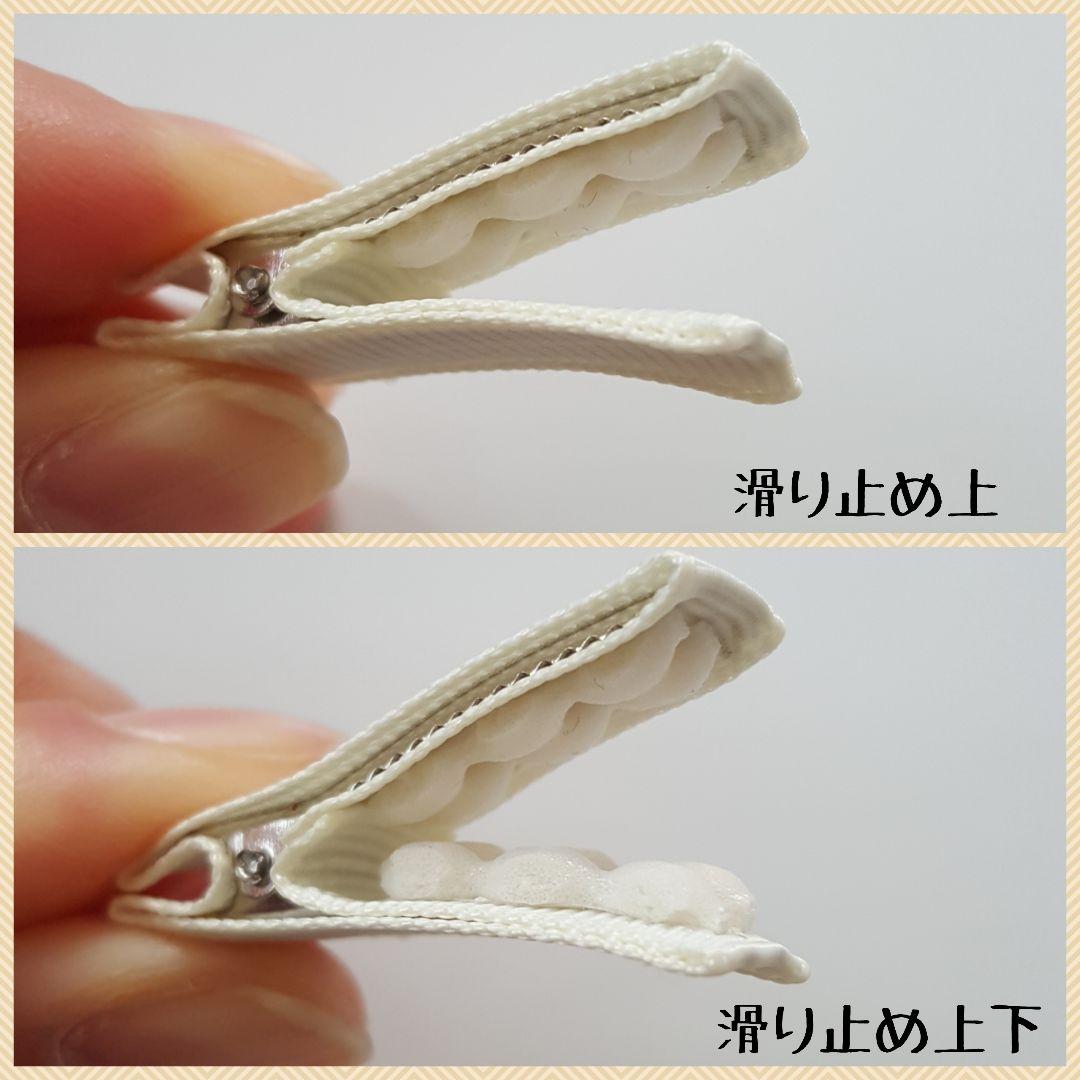 ꫛꫀꪝ【コットンパール風ビーズリボン】ベビーヘアクリップ　キッズヘアクリップ