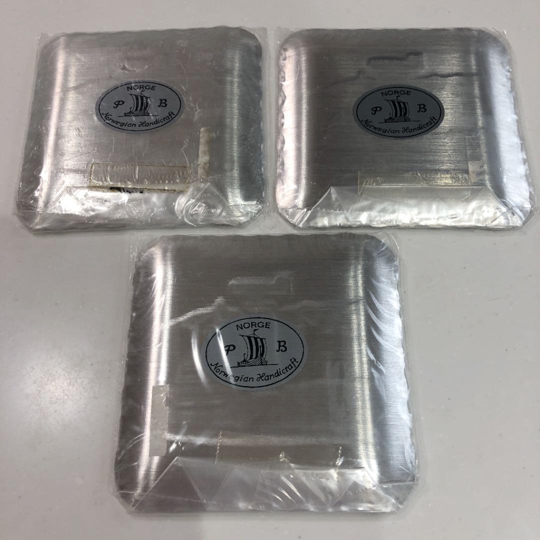 ノルウェー　ハンドクラフト　ベルゲン　皿　手工芸品　3枚セット