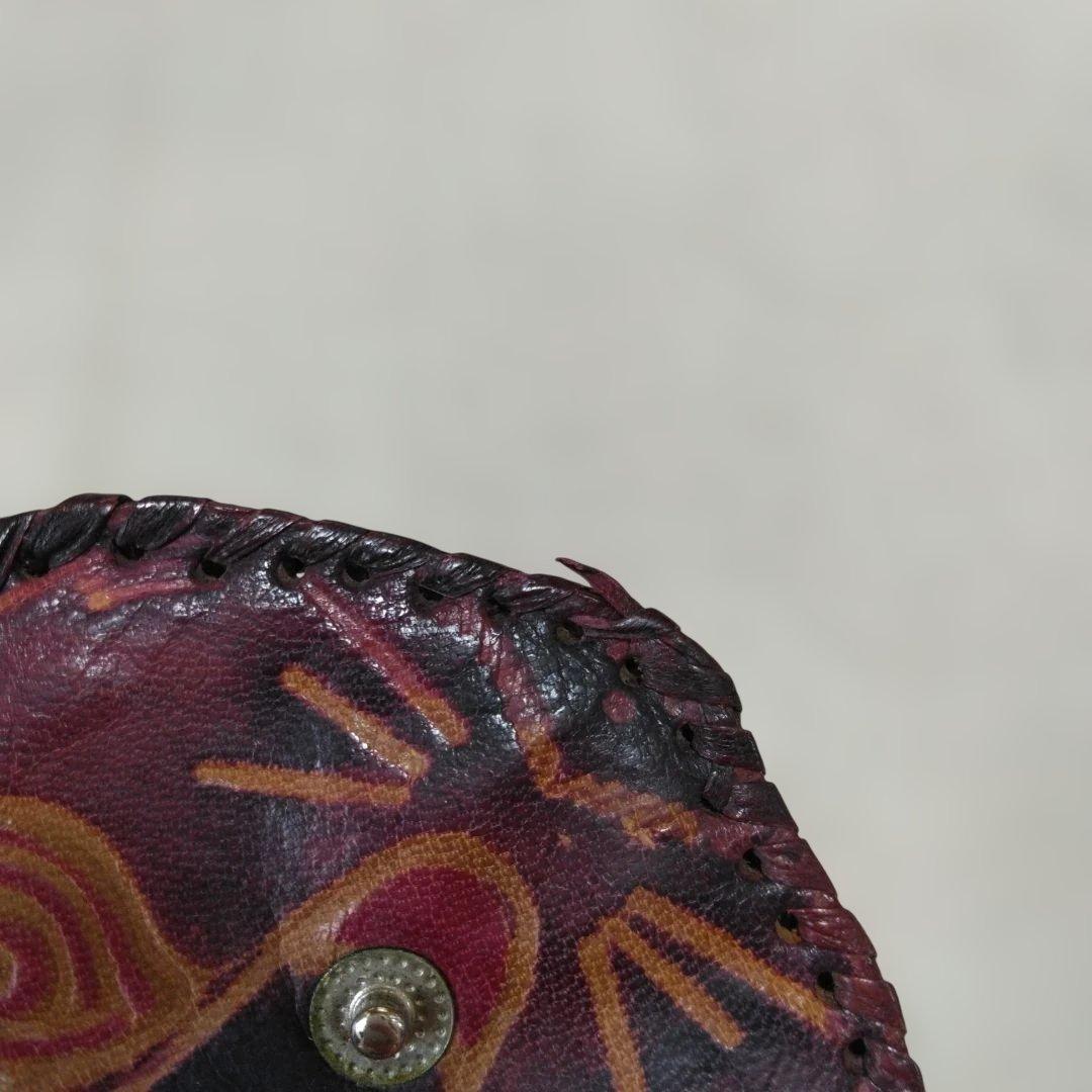 レザークラフトのポーチ・巾着・小銭入れセット　ハンドメイド